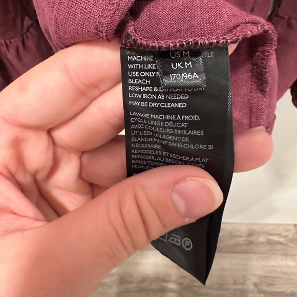 Anthropologie Burgundy Ruffle Blouse - Picture 6 of 6